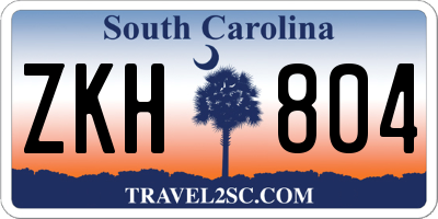 SC license plate ZKH804