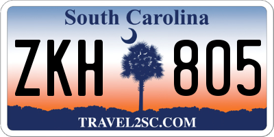 SC license plate ZKH805
