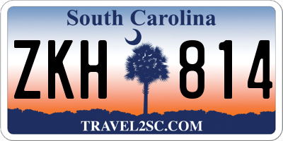 SC license plate ZKH814