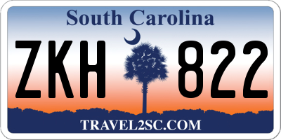 SC license plate ZKH822
