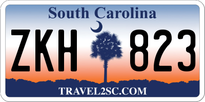 SC license plate ZKH823