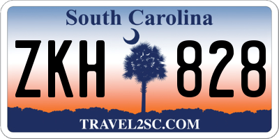 SC license plate ZKH828
