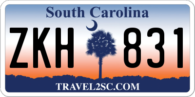 SC license plate ZKH831