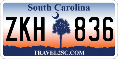 SC license plate ZKH836