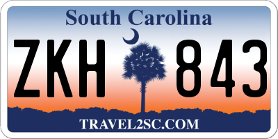 SC license plate ZKH843
