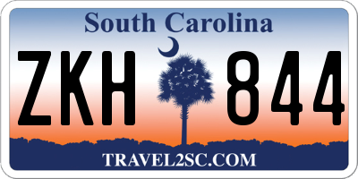 SC license plate ZKH844