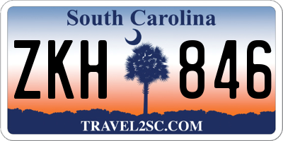 SC license plate ZKH846