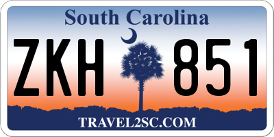 SC license plate ZKH851