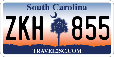 SC license plate ZKH855
