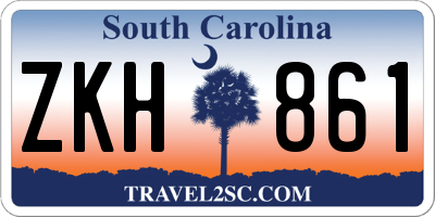 SC license plate ZKH861