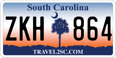 SC license plate ZKH864