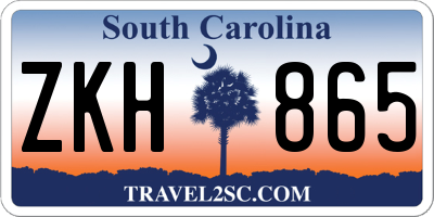 SC license plate ZKH865