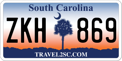 SC license plate ZKH869
