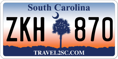 SC license plate ZKH870