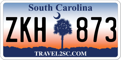 SC license plate ZKH873