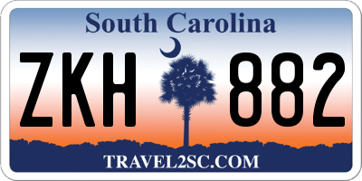 SC license plate ZKH882