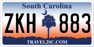 SC license plate ZKH883