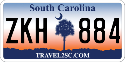 SC license plate ZKH884