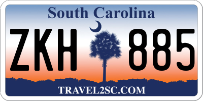 SC license plate ZKH885