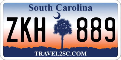 SC license plate ZKH889