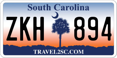 SC license plate ZKH894