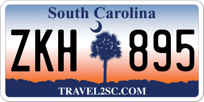 SC license plate ZKH895