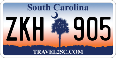 SC license plate ZKH905