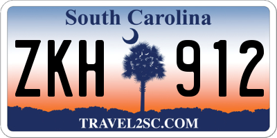 SC license plate ZKH912