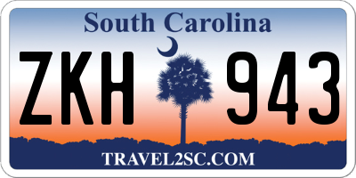 SC license plate ZKH943