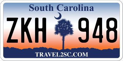 SC license plate ZKH948