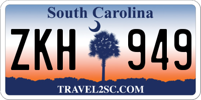 SC license plate ZKH949