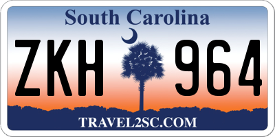 SC license plate ZKH964