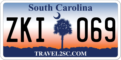 SC license plate ZKI069