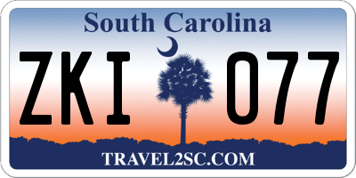 SC license plate ZKI077