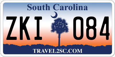 SC license plate ZKI084
