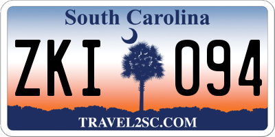 SC license plate ZKI094