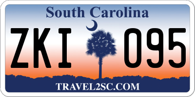 SC license plate ZKI095