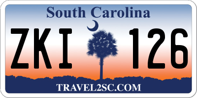 SC license plate ZKI126