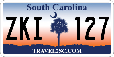 SC license plate ZKI127