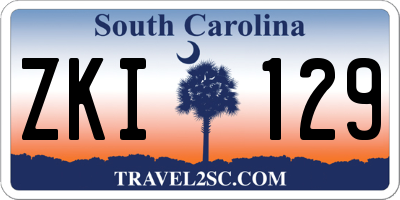 SC license plate ZKI129