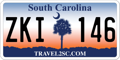 SC license plate ZKI146