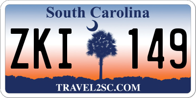 SC license plate ZKI149