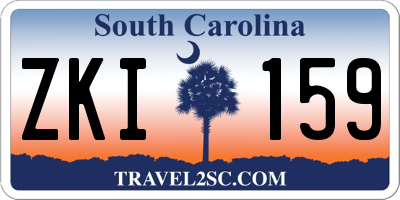 SC license plate ZKI159