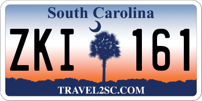 SC license plate ZKI161