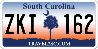 SC license plate ZKI162