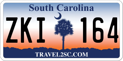 SC license plate ZKI164