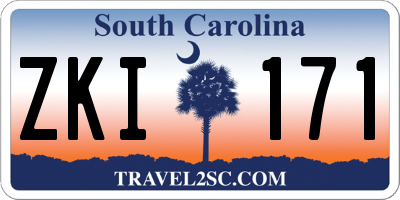 SC license plate ZKI171