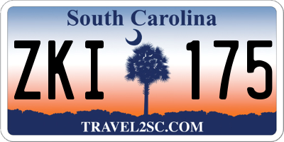 SC license plate ZKI175