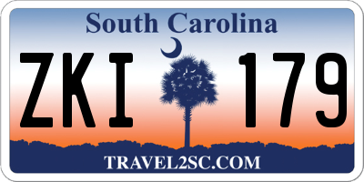 SC license plate ZKI179
