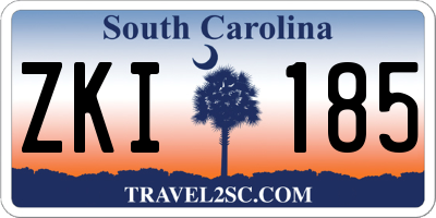 SC license plate ZKI185